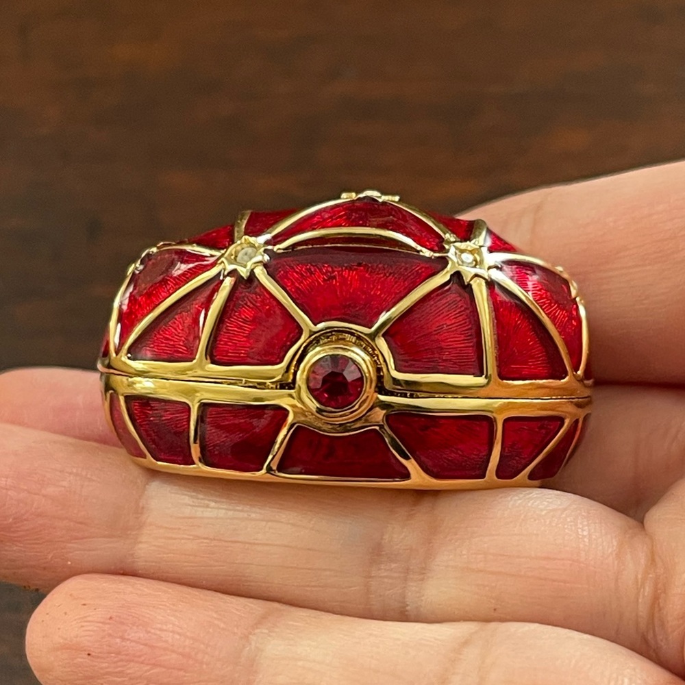 Este Lauder 1990s Solid Perfume Compact- Crystal … - image 4